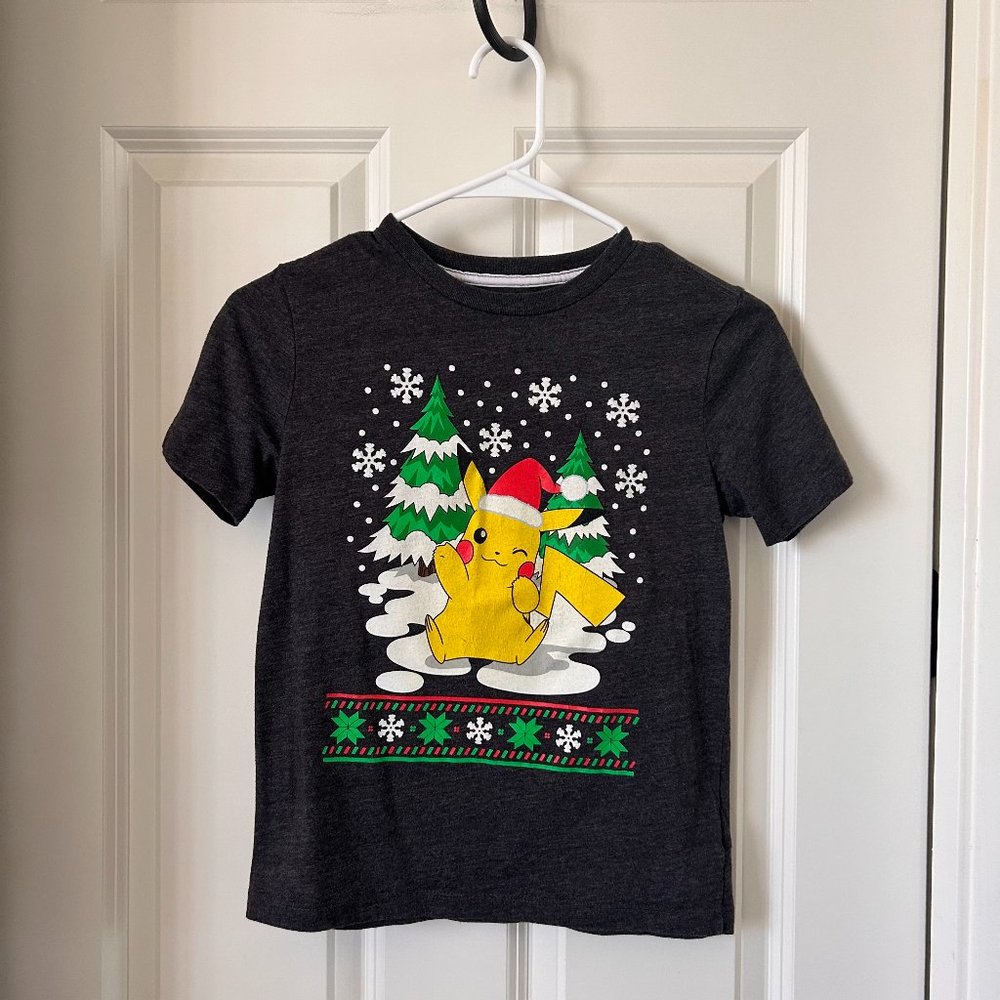 Holiday Pikachu size 8 kids shirt